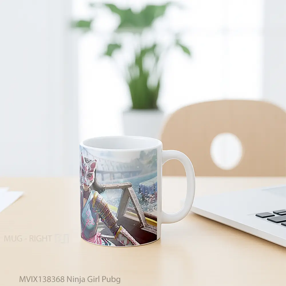 Mug Ninja Girl Pubg Cangkir Gamer - All-side / Desain