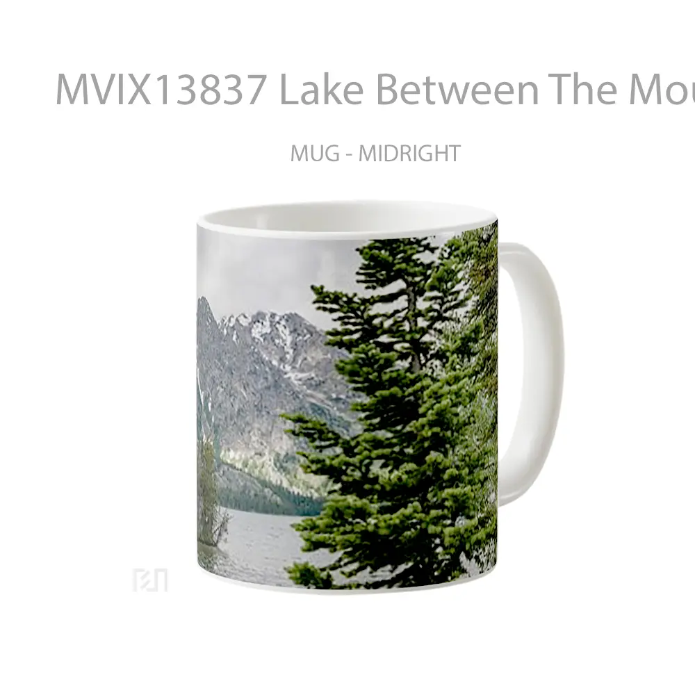 Mug Lake Between The Mountains In The Forest Gelas Pemandangan Alam - All-side / Desain