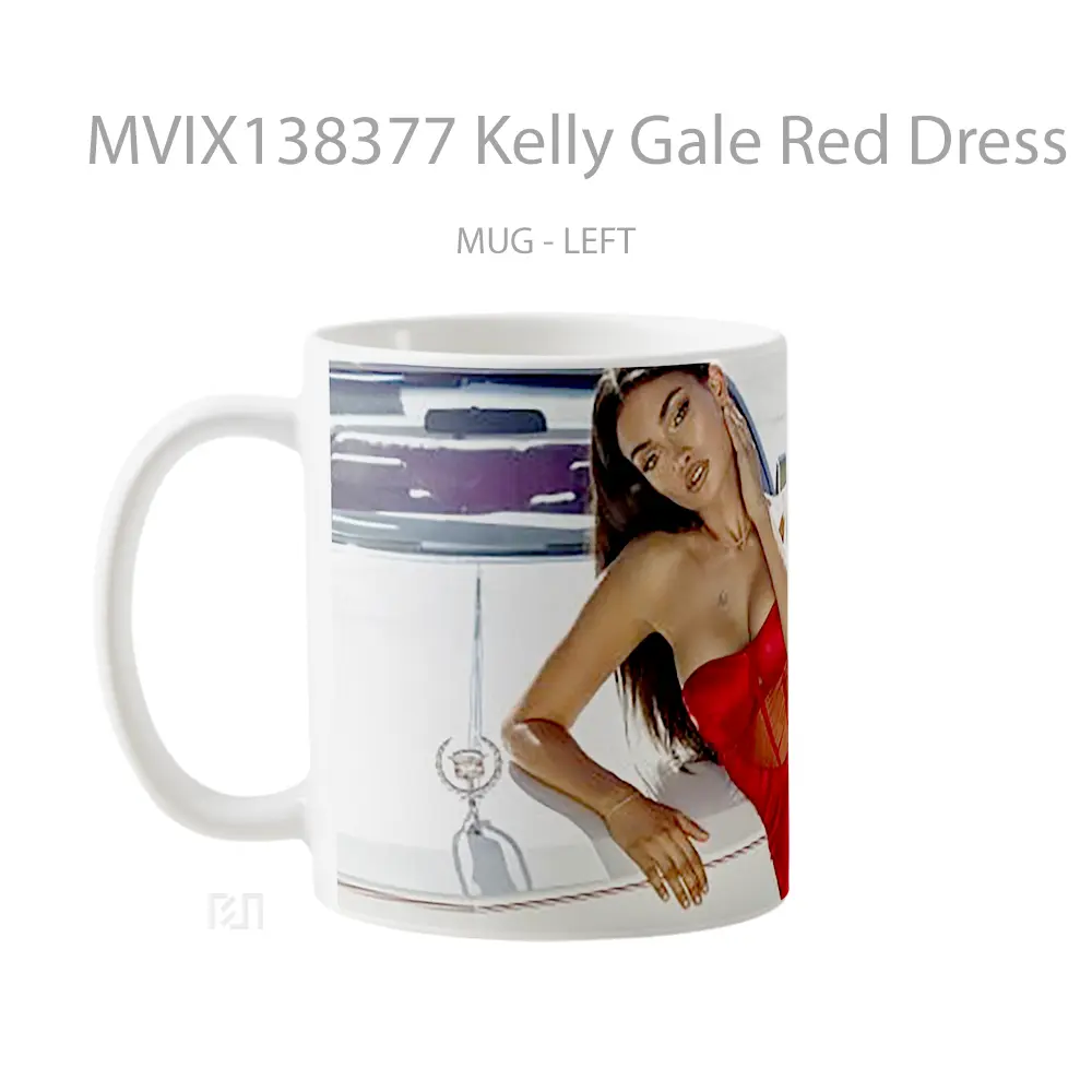Mug Kelly Gale Red Dress Gelas Keramik Unik - All-side / Desain