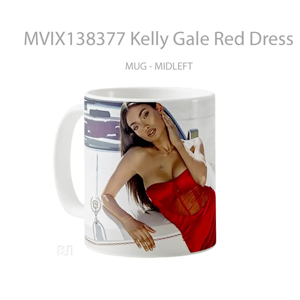 Mug Kelly Gale Red Dress Gelas Keramik Unik - All-side / Desain