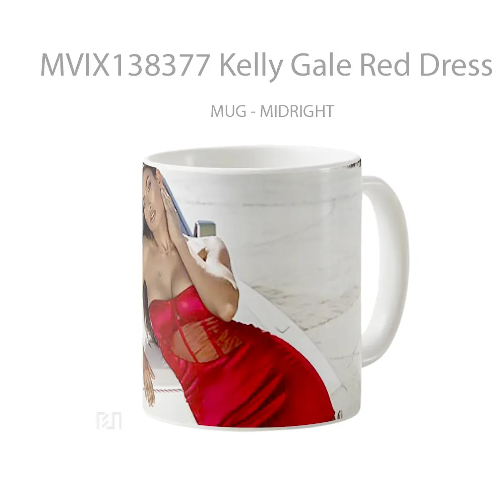 Mug Kelly Gale Red Dress Gelas Keramik Unik - All-side / Desain