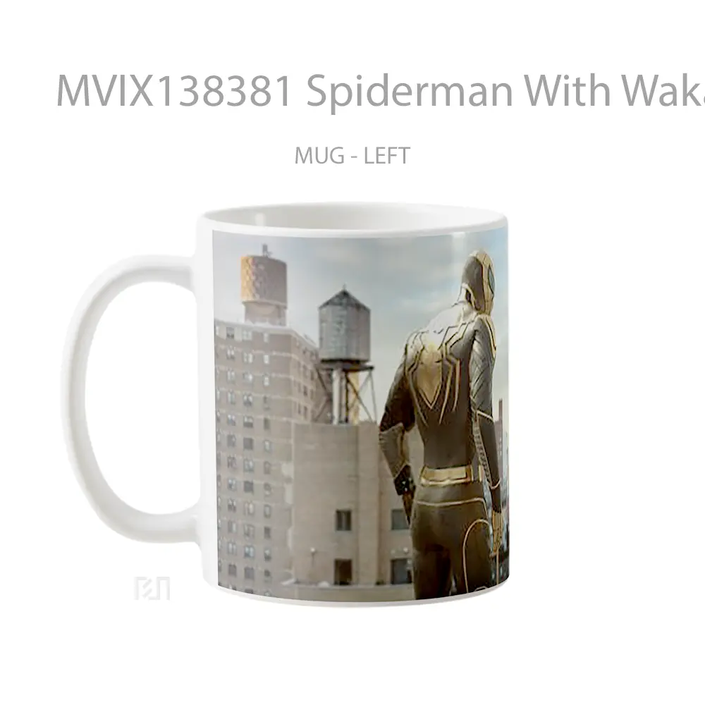Mug Spiderman With Wakandan Armor Gelas Superhero - All-side / Desain