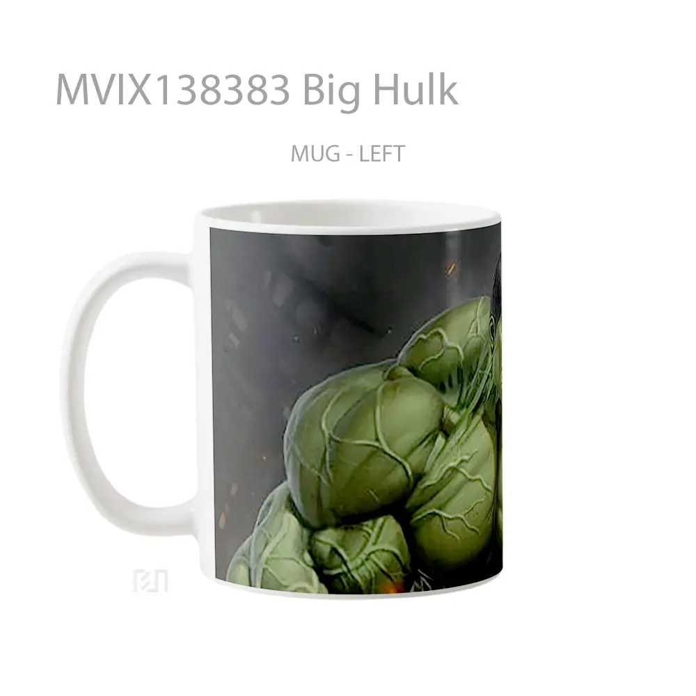 Mug Big Hulk Gelas Superhero - All-side / Desain