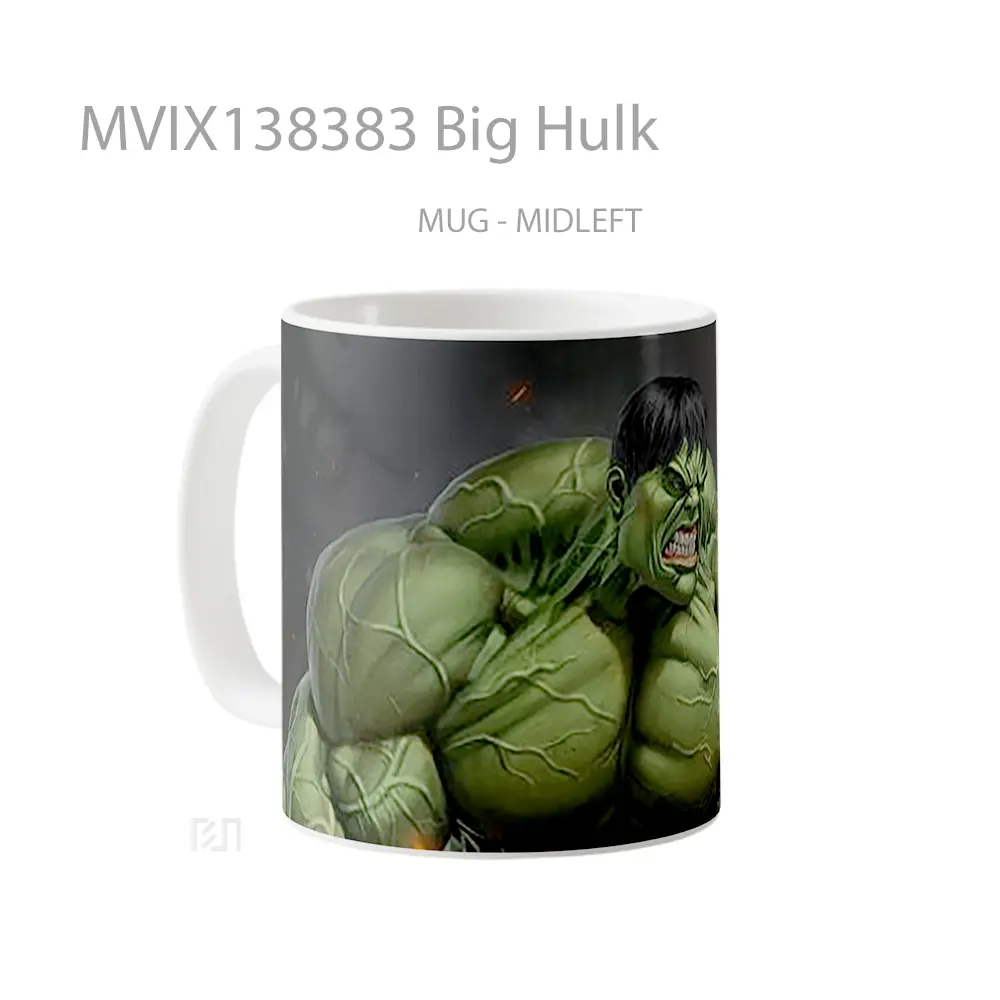 Mug Big Hulk Gelas Superhero - All-side / Desain