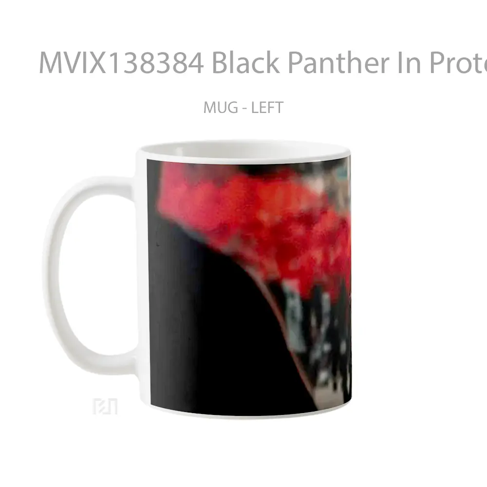Mug Black Panther In Protest Of Black Lives Matter Gelas Superhero - All-side / Desain