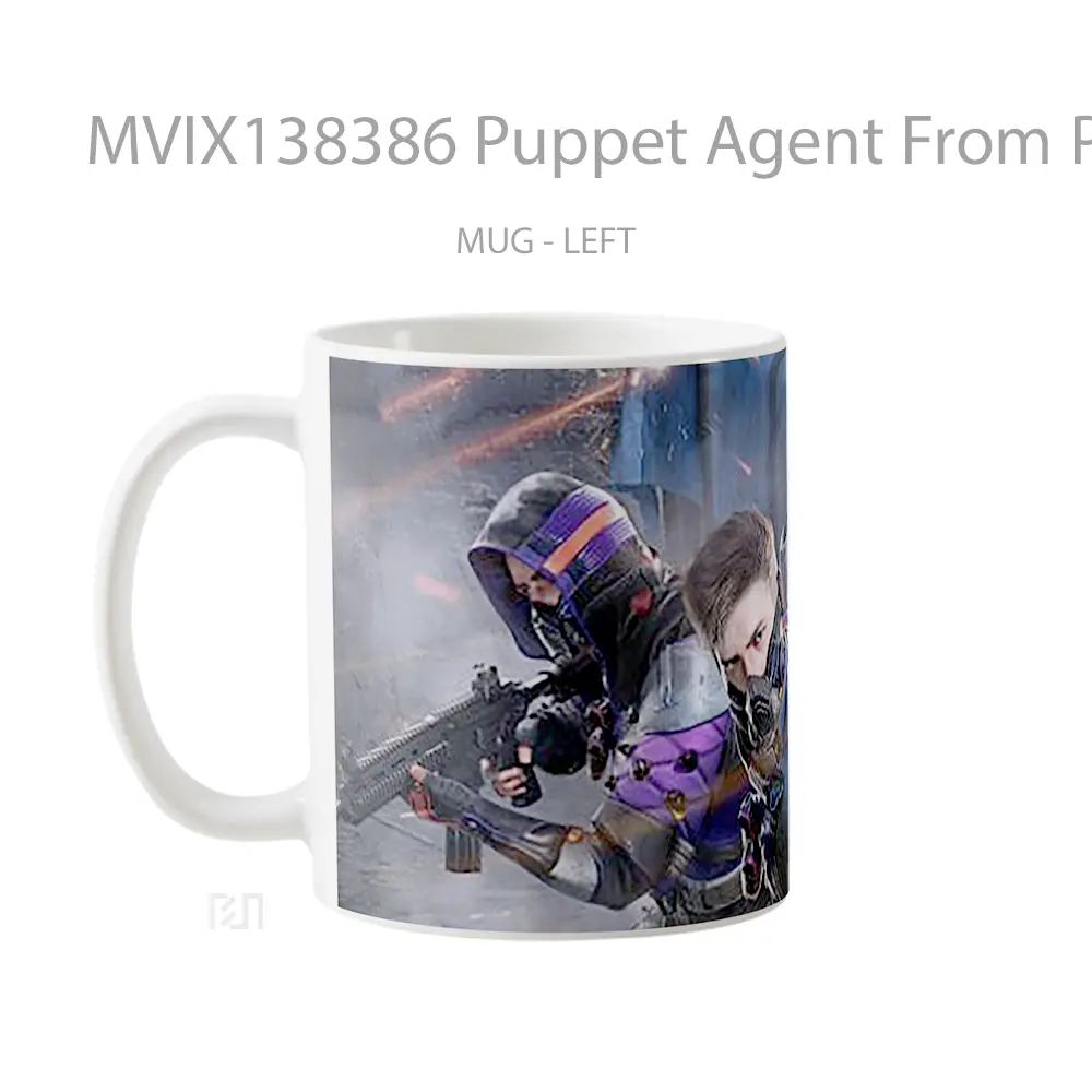 Mug Puppet Agent From Pubg Cangkir Gamer - All-side / Desain
