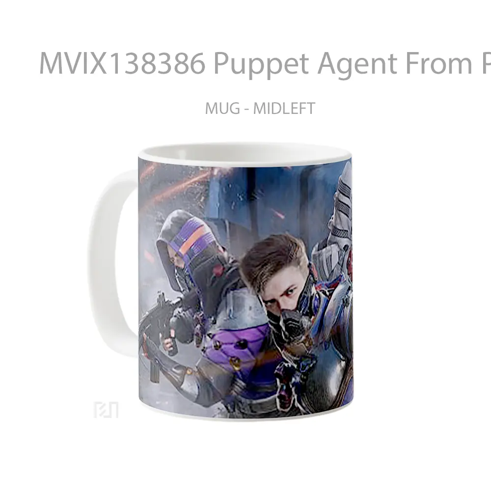 Mug Puppet Agent From Pubg Cangkir Gamer - All-side / Desain