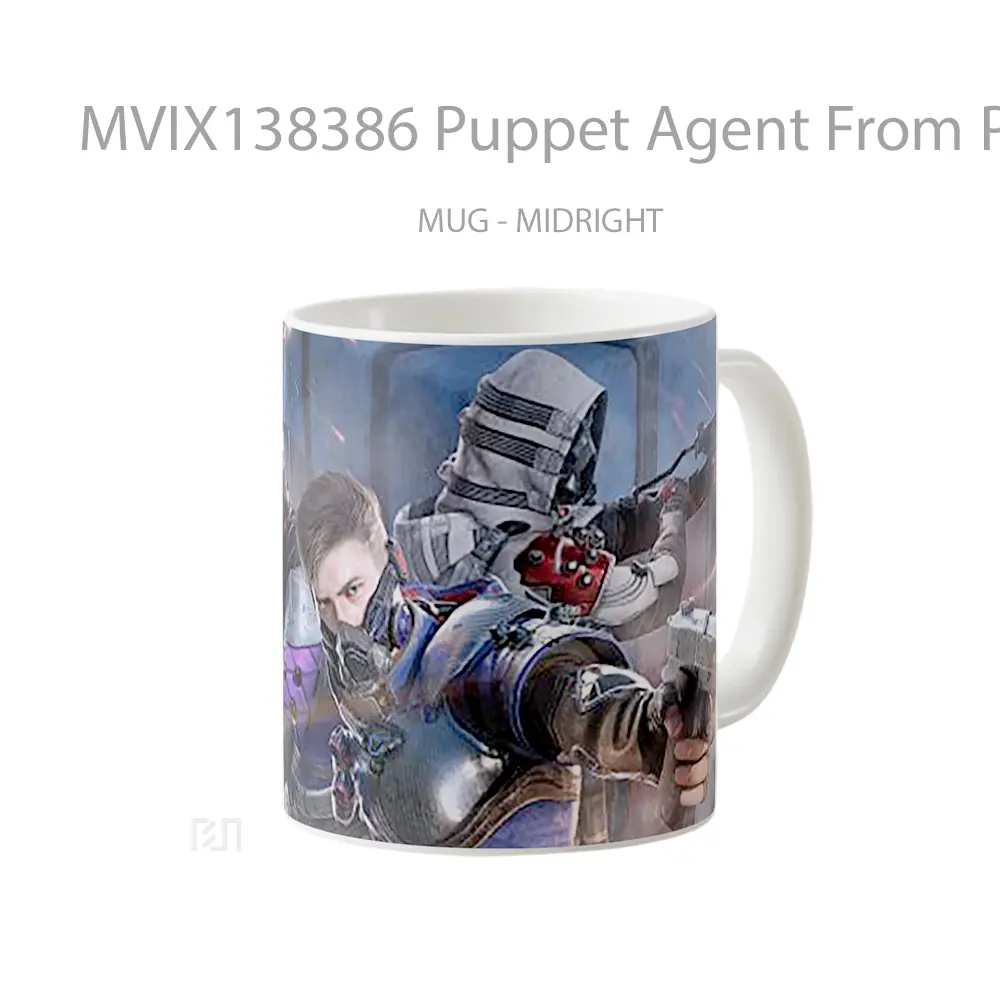 Mug Puppet Agent From Pubg Cangkir Gamer - All-side / Desain