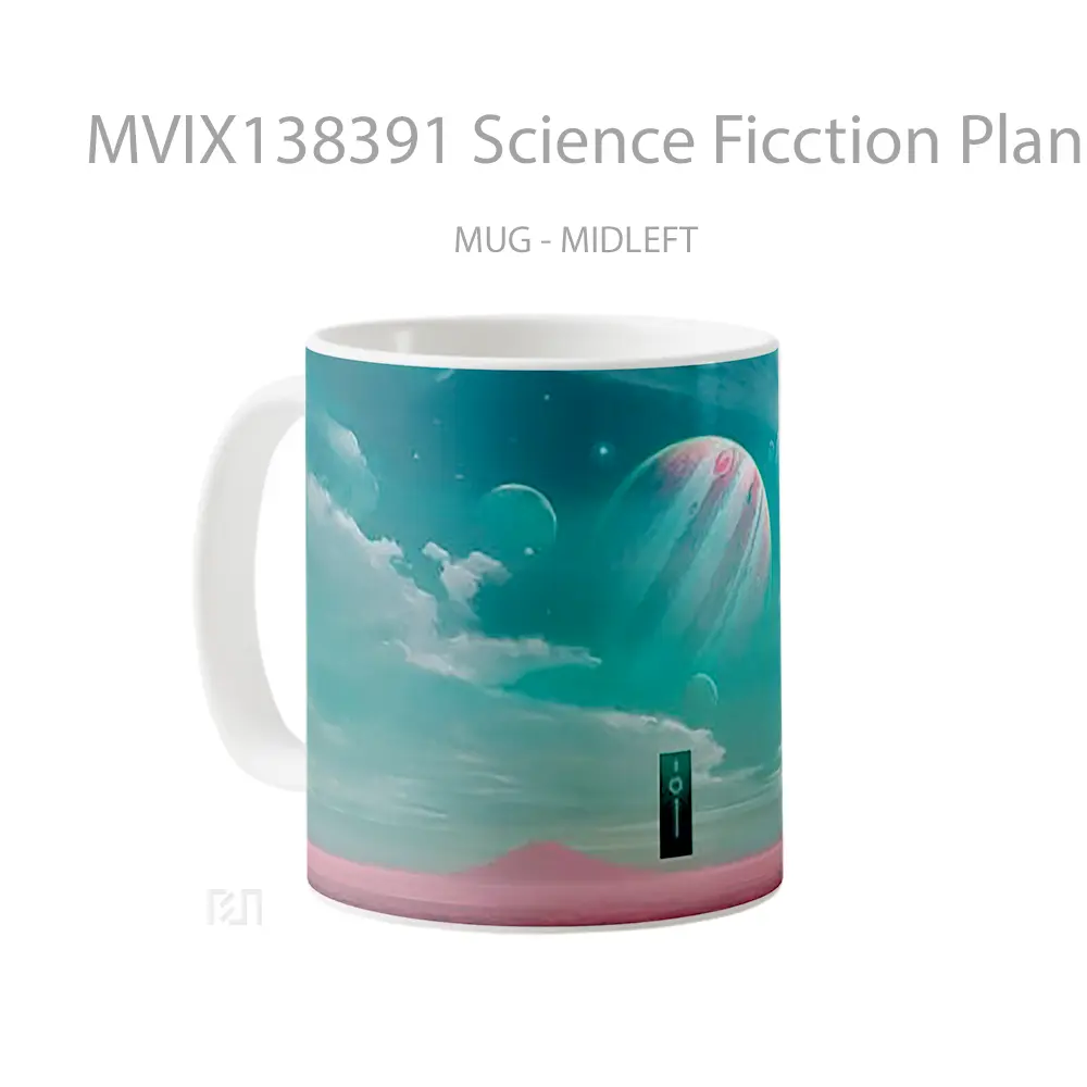 Mug Science Ficction Planet Amonng Stars Gelas Astronomi - All-side / Desain