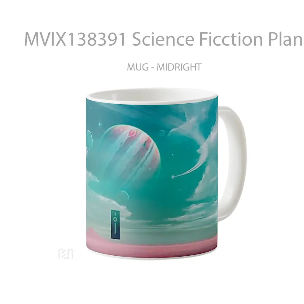 Mug Science Ficction Planet Amonng Stars Gelas Astronomi - All-side / Desain