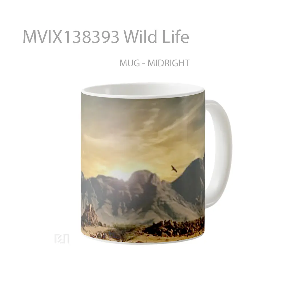Mug Wild Life Gelas Keramik Unik - All-side / Desain