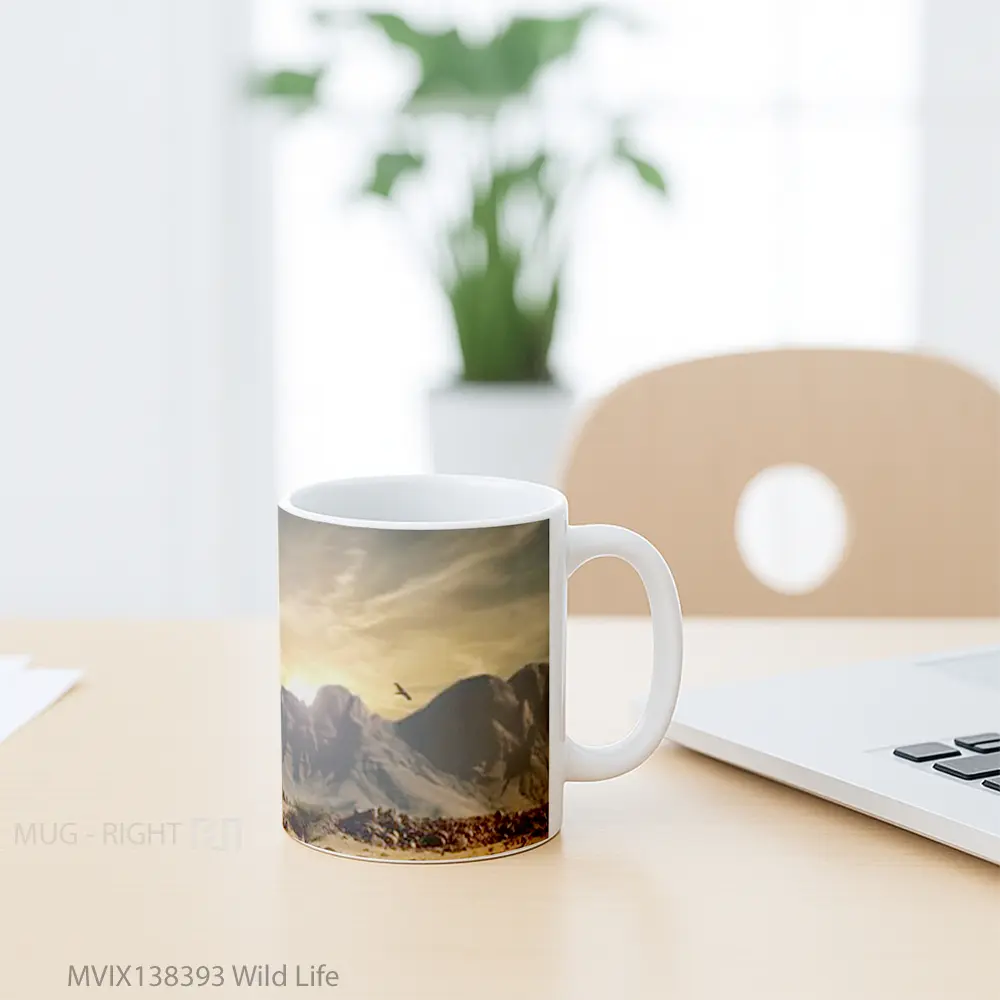 Mug Wild Life Gelas Keramik Unik - All-side / Desain