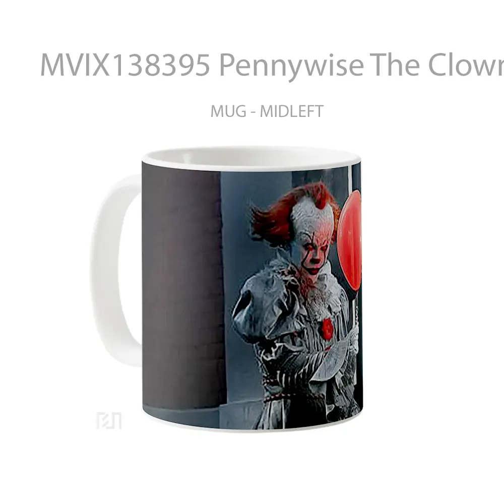 Mug Pennywise The Clown It Cosplay Gelas Keramik Unik - All-side / Desain