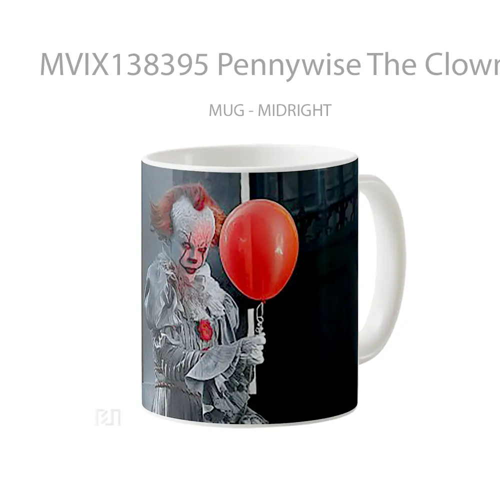 Mug Pennywise The Clown It Cosplay Gelas Keramik Unik - All-side / Desain