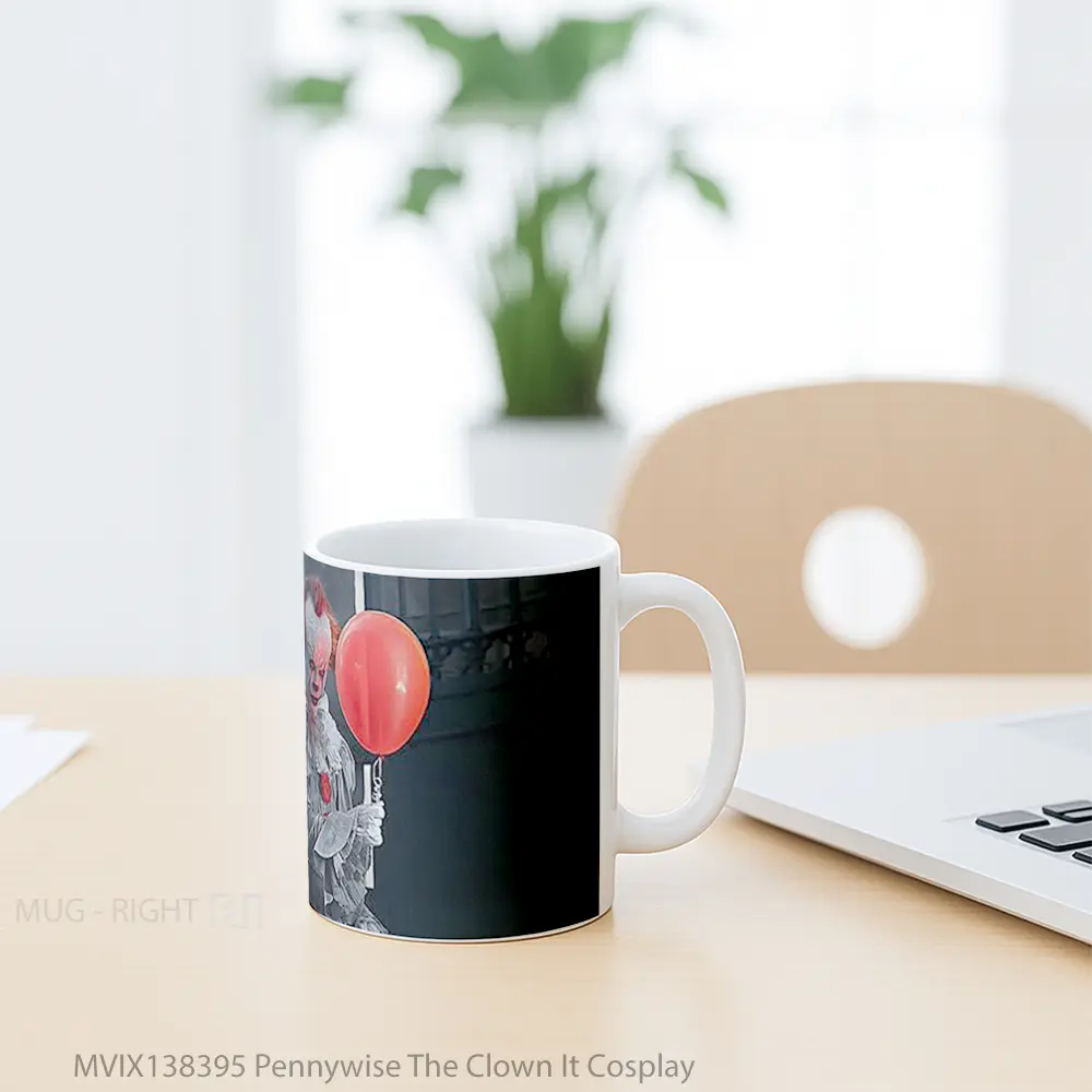 Mug Pennywise The Clown It Cosplay Gelas Keramik Unik - All-side / Desain