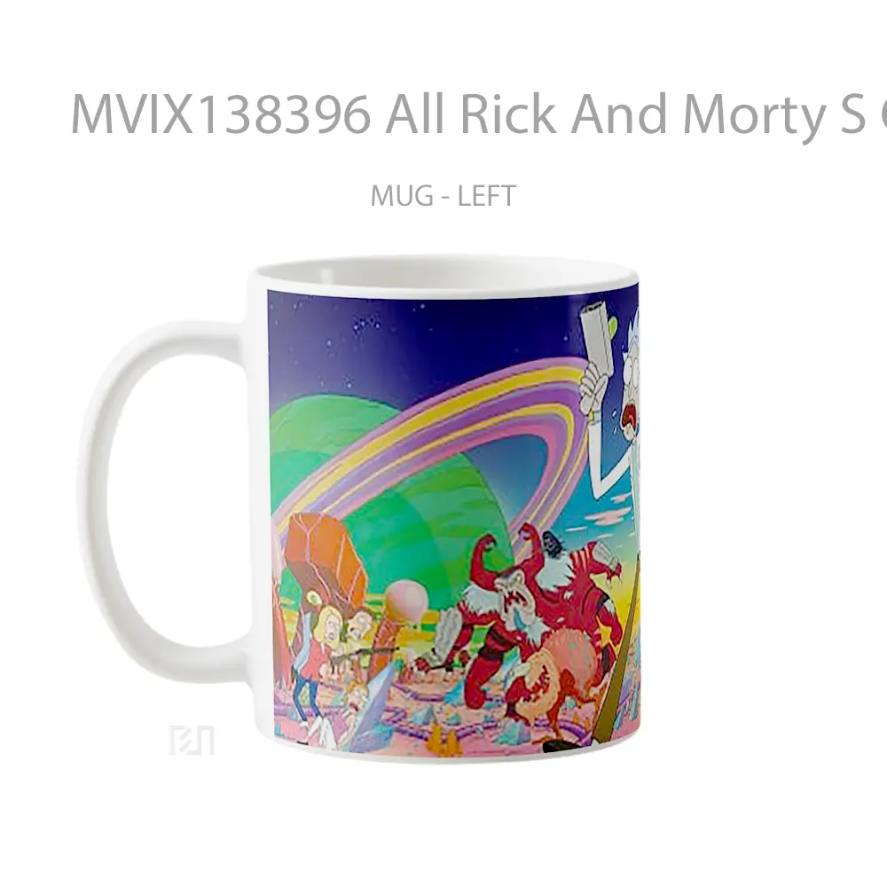 Mug All Rick And Morty S Characters Gelas Kartun - All-side / Desain