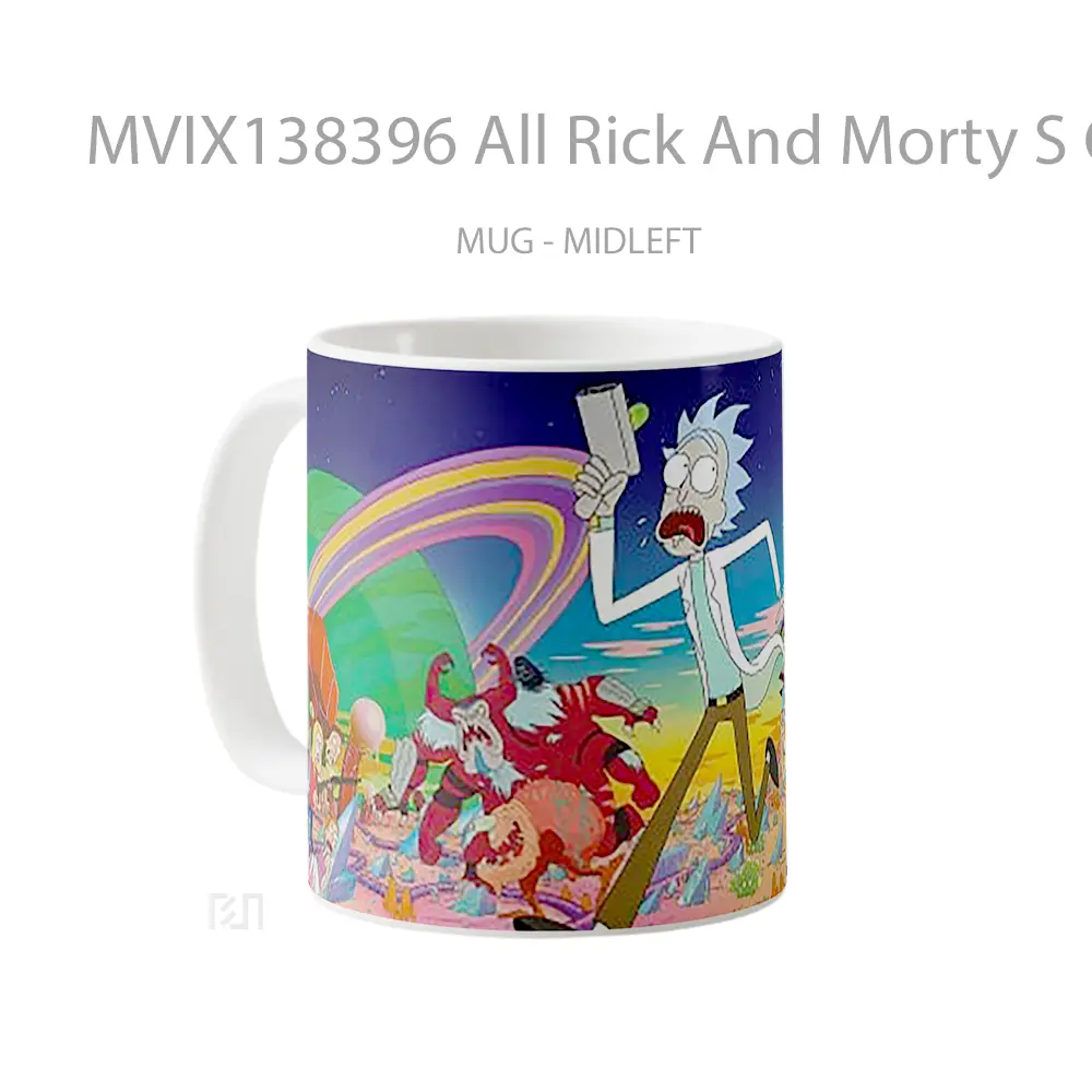 Mug All Rick And Morty S Characters Gelas Kartun - All-side / Desain