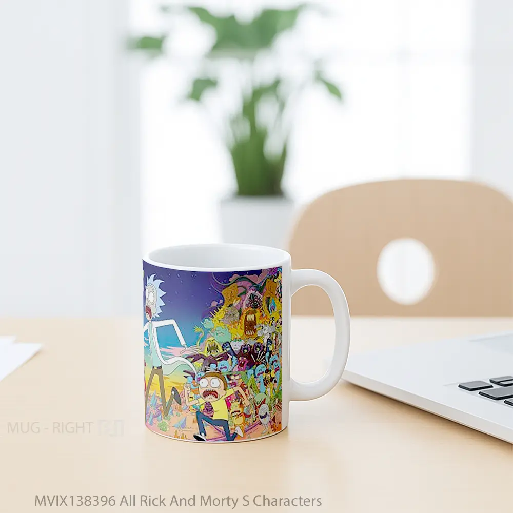 Mug All Rick And Morty S Characters Gelas Kartun - All-side / Desain