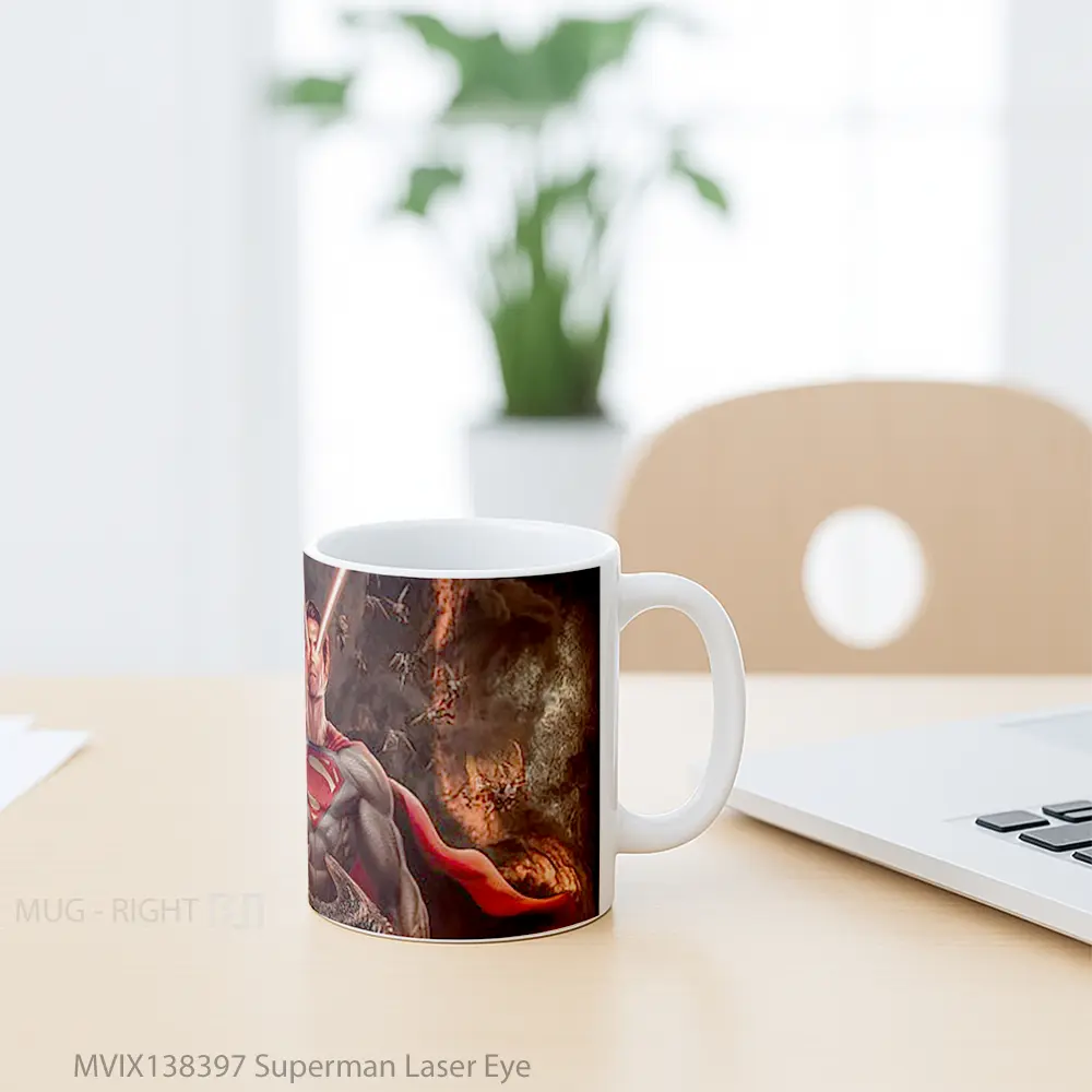 Mug Superman Laser Eye Gelas Superhero - All-side / Desain