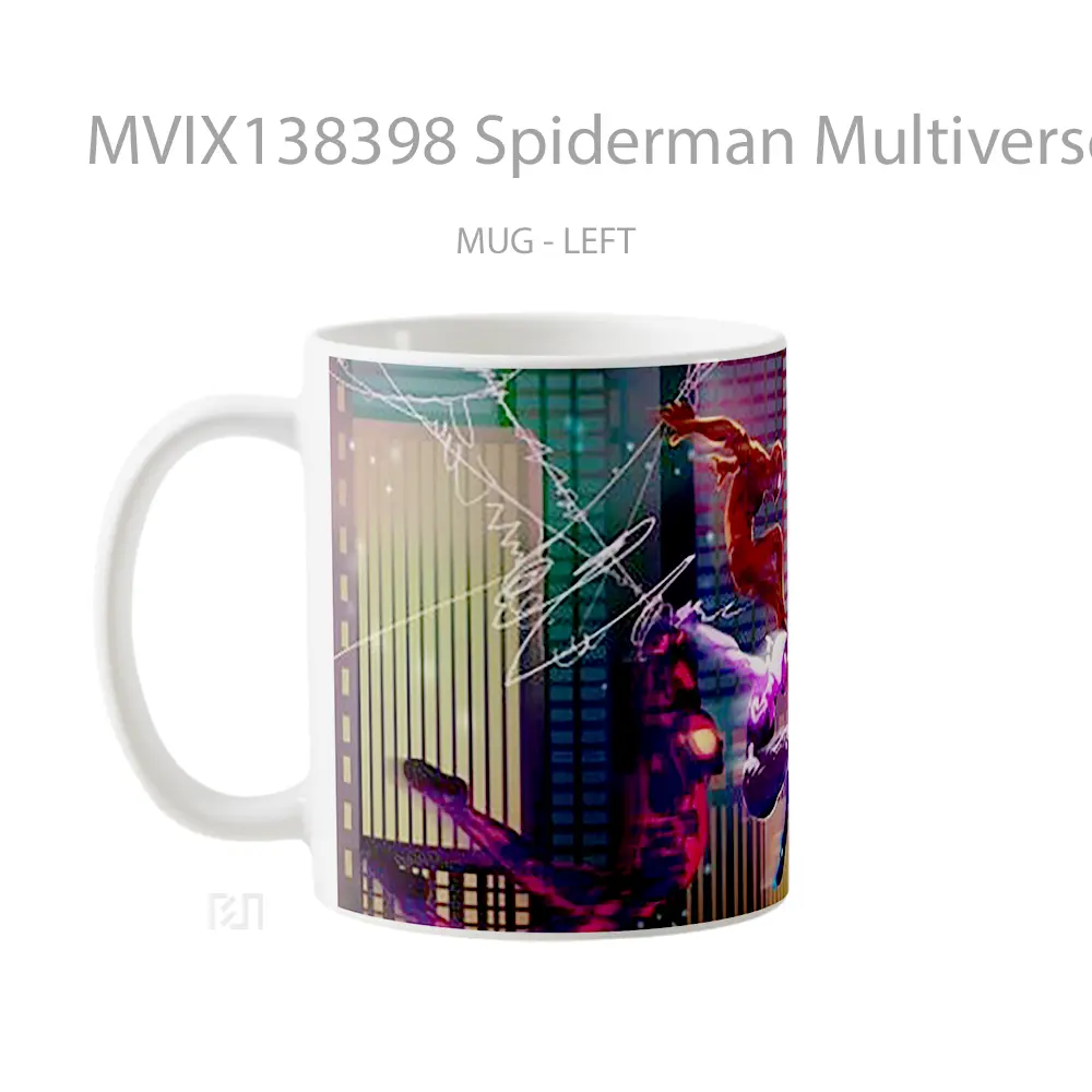 Mug Spiderman Multiverse Gelas Superhero - All-side / Desain