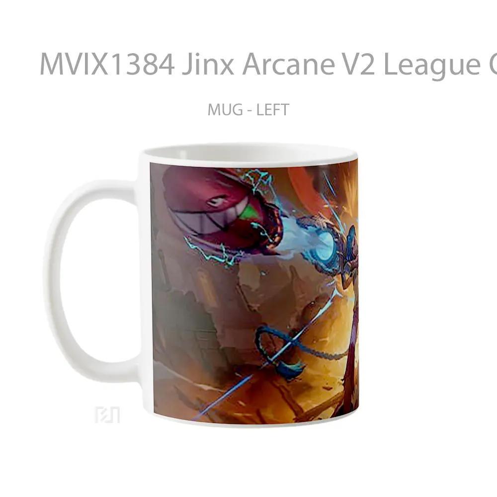 Mug Jinx Arcane V2 League Of Legends Cangkir Gamer - All-side / Desain