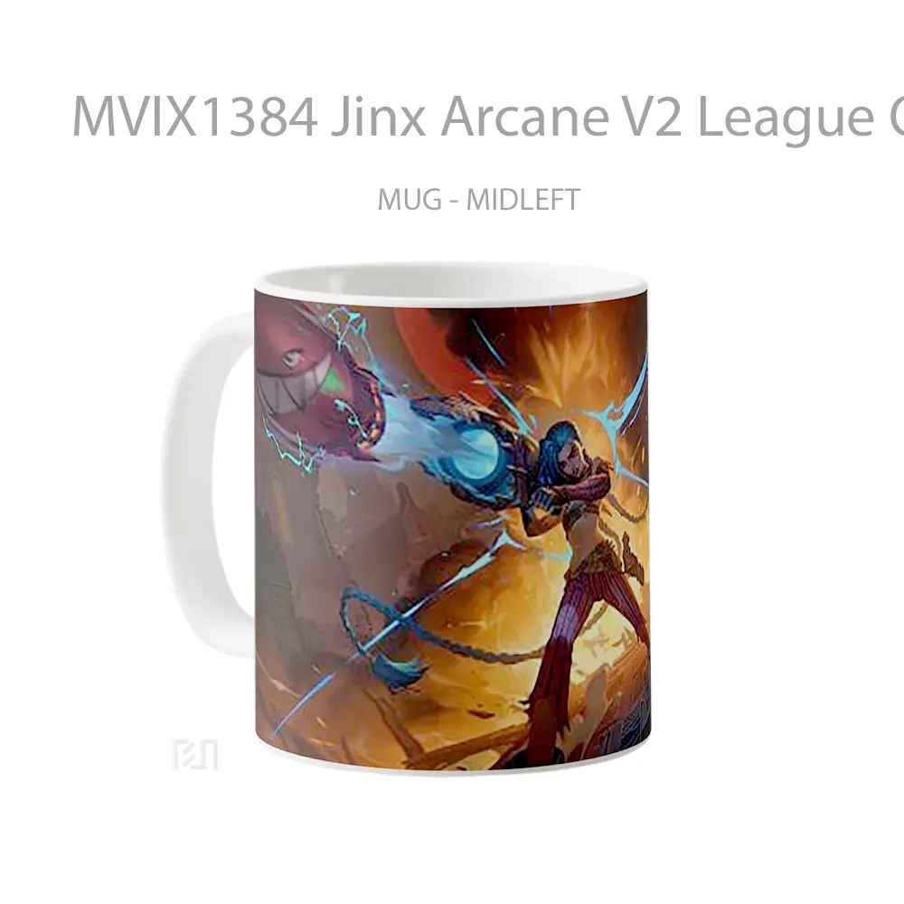 Mug Jinx Arcane V2 League Of Legends Cangkir Gamer - All-side / Desain