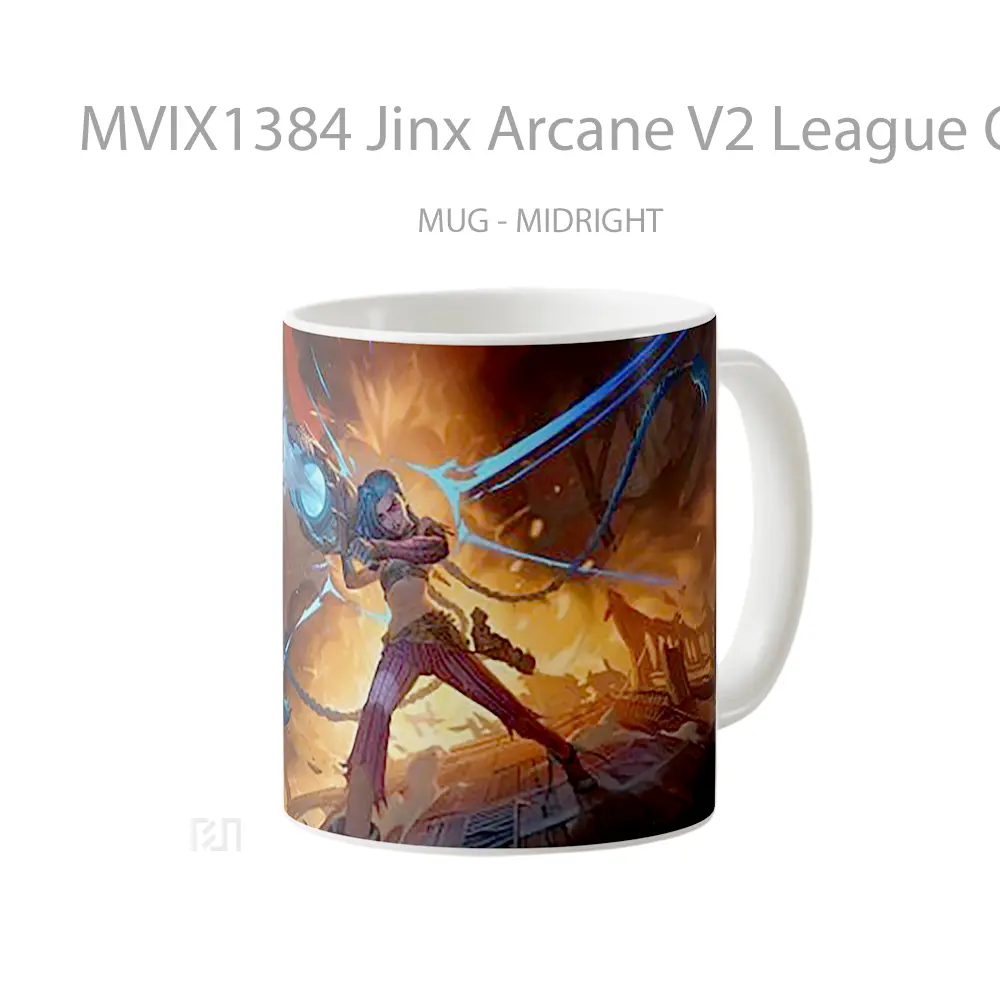 Mug Jinx Arcane V2 League Of Legends Cangkir Gamer - All-side / Desain