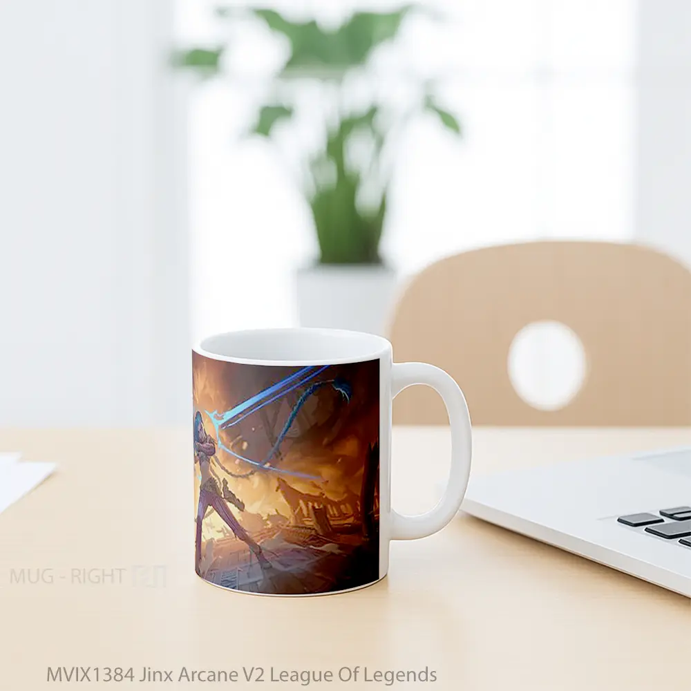 Mug Jinx Arcane V2 League Of Legends Cangkir Gamer - All-side / Desain