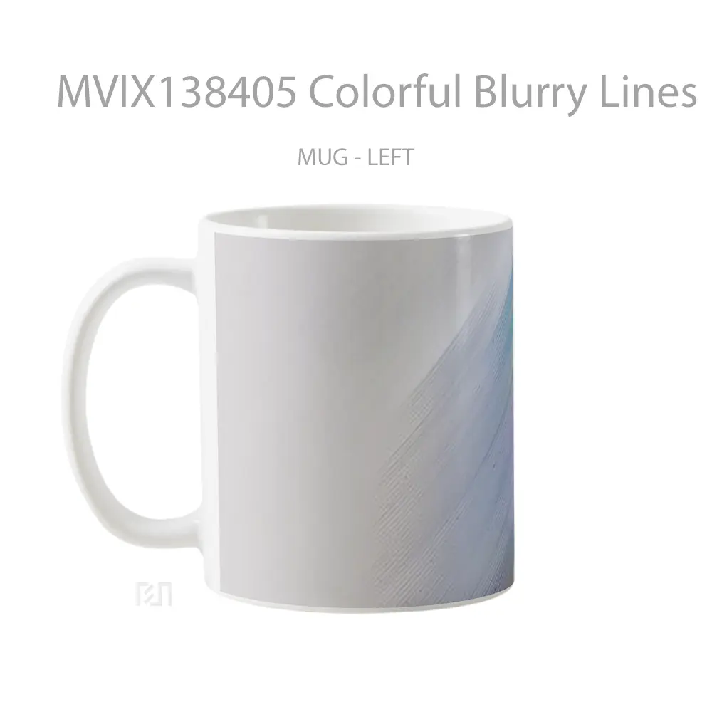 Mug Colorful Blurry Lines Gelas Keramik Unik - All-side / Desain