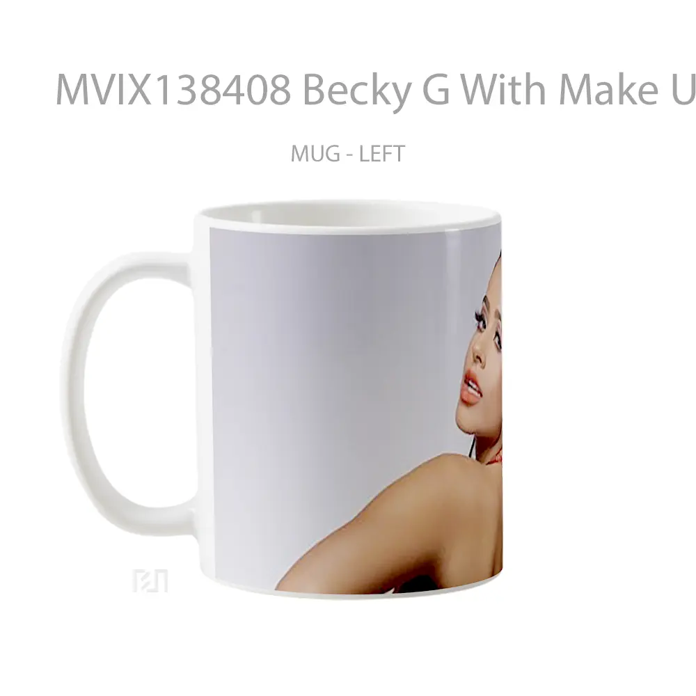 Mug Becky G With Make Up On Gelas Keramik Unik - All-side / Desain