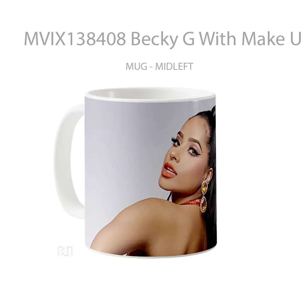 Mug Becky G With Make Up On Gelas Keramik Unik - All-side / Desain
