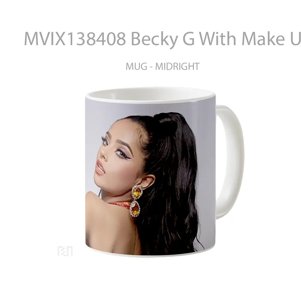 Mug Becky G With Make Up On Gelas Keramik Unik - All-side / Desain