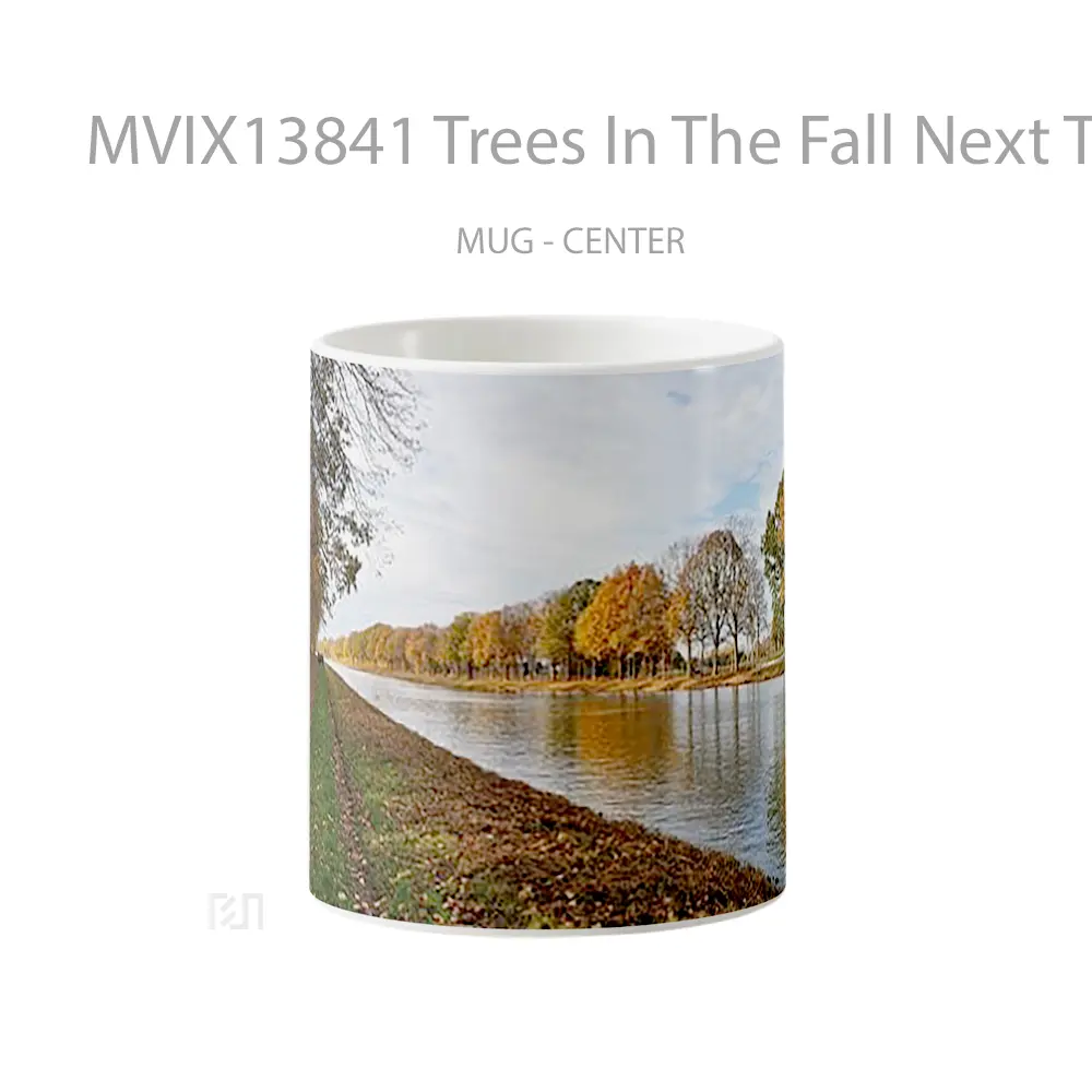 Mug Trees In The Fall Next To River Gelas Pemandangan Alam