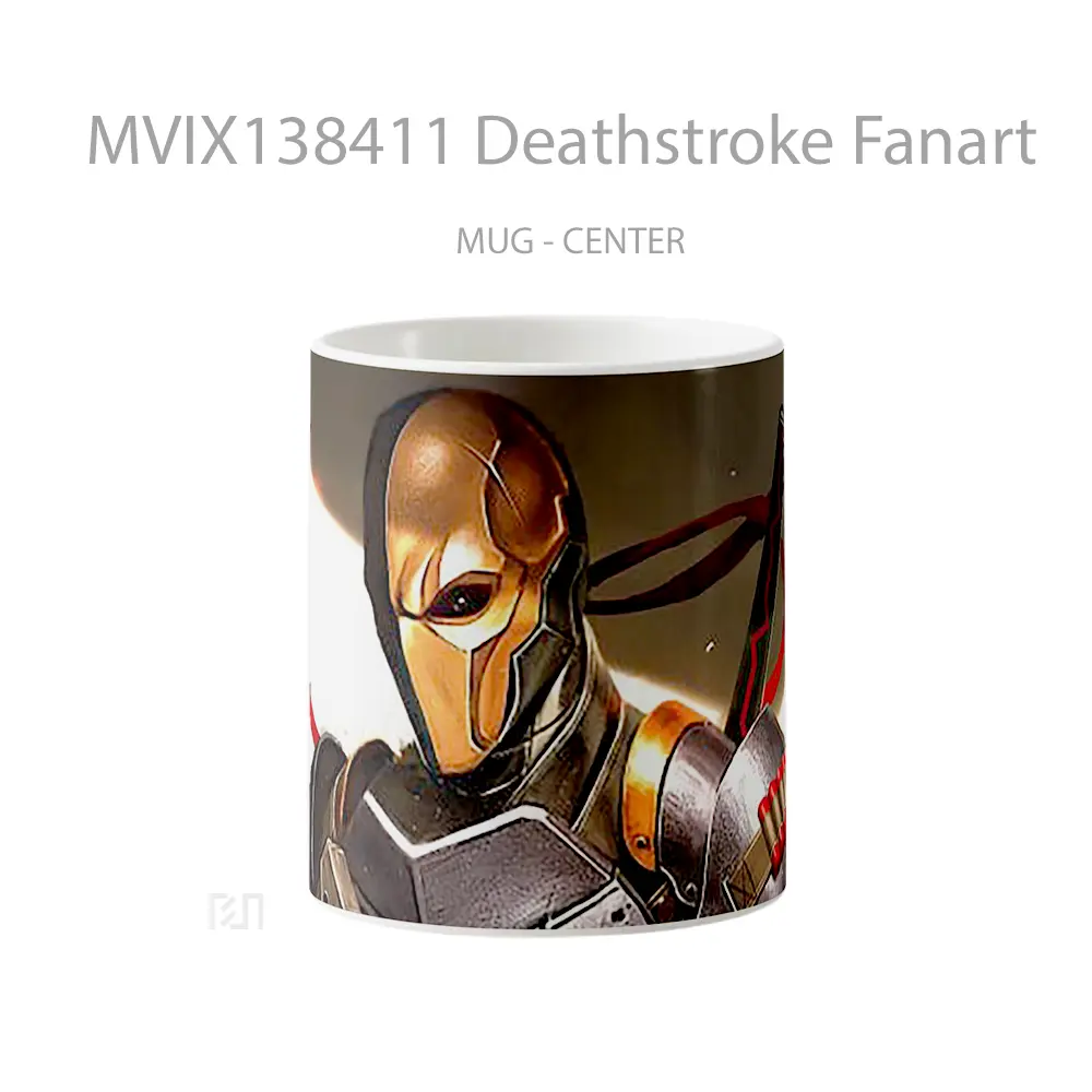 Mug Deathstroke Fanart Gelas Keramik Unik