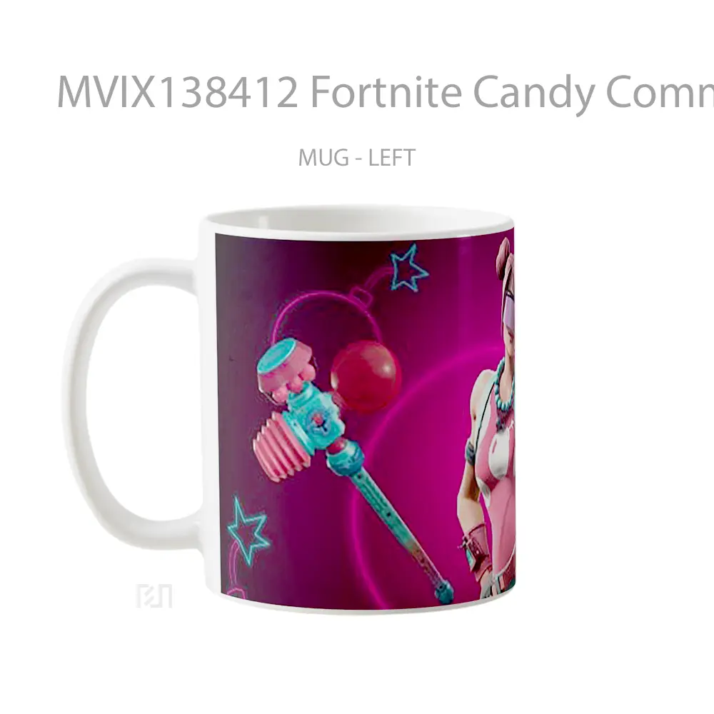 Mug Fortnite Candy Commando Bubble Bomber Outfit Cangkir Gamer - All-side / Desain