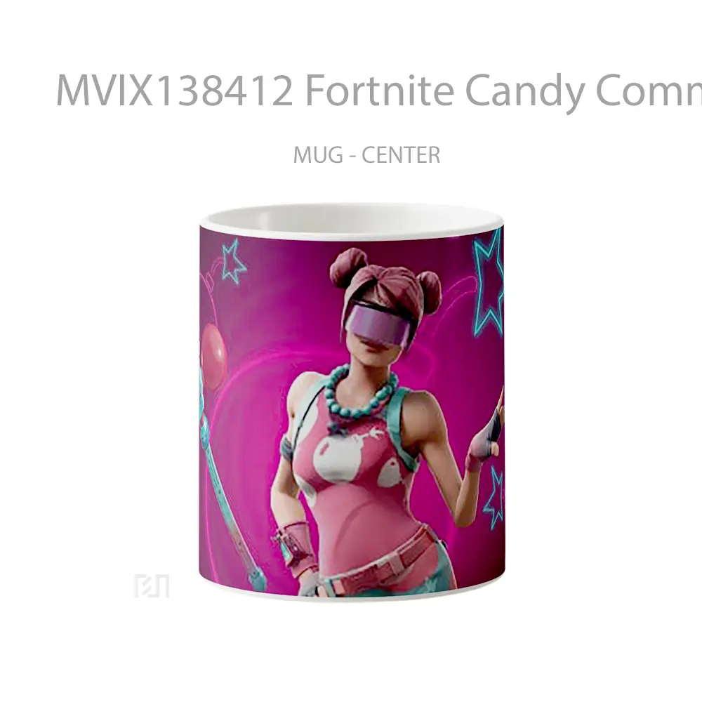 Mug Fortnite Candy Commando Bubble Bomber Outfit Cangkir Gamer