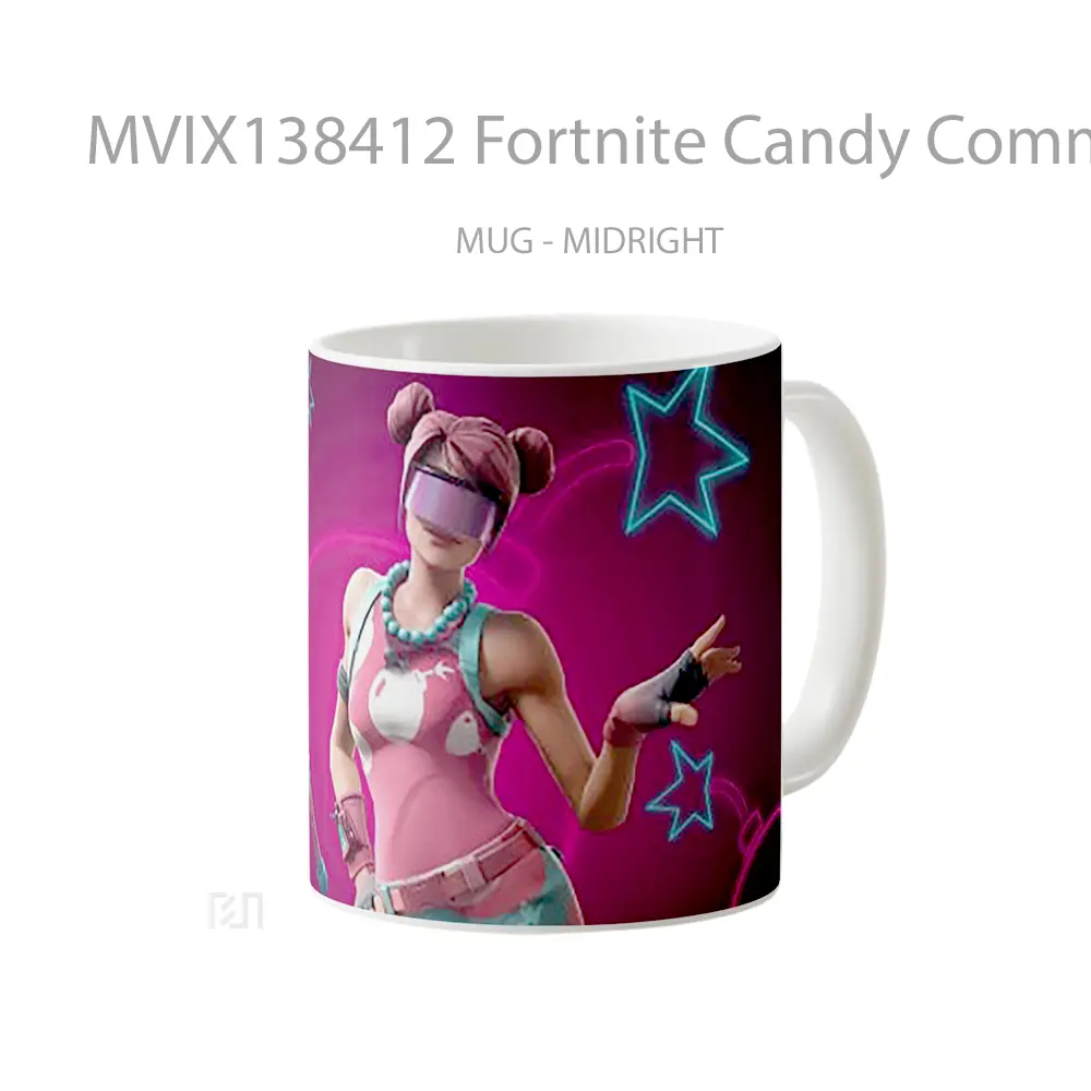 Mug Fortnite Candy Commando Bubble Bomber Outfit Cangkir Gamer - All-side / Desain