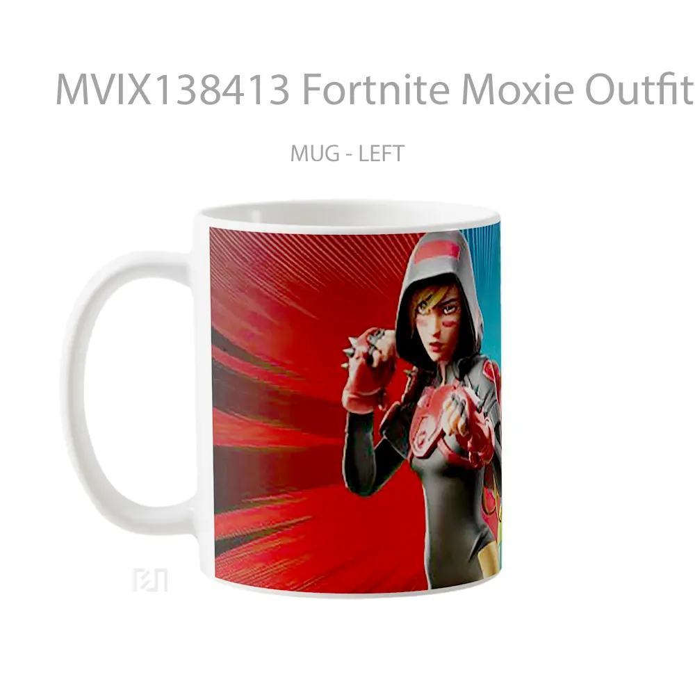 Mug Fortnite Moxie Outfit Cangkir Gamer - All-side / Desain