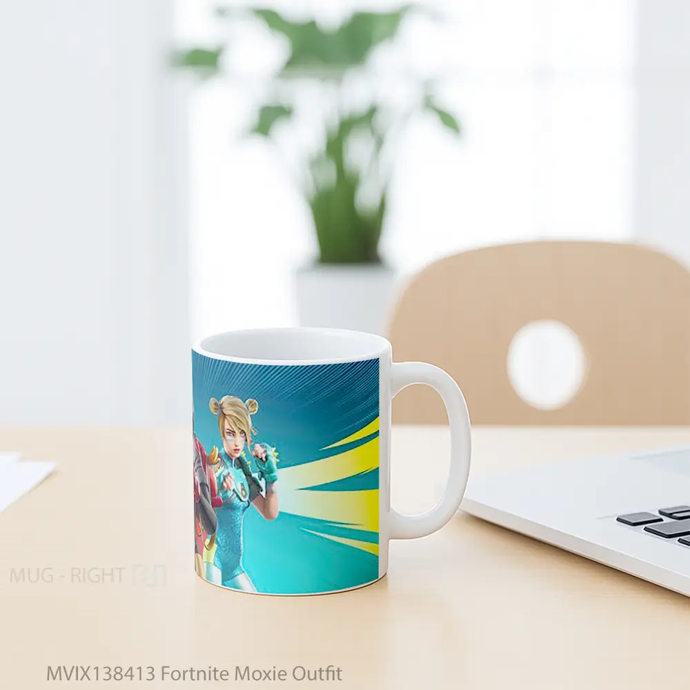 Mug Fortnite Moxie Outfit Cangkir Gamer - All-side / Desain