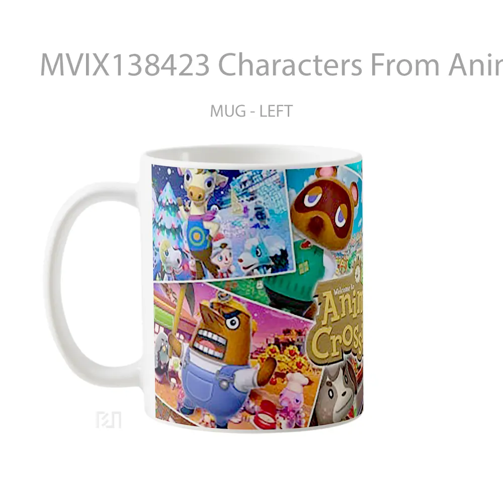 Mug Characters From Animal Crossing Gelas Hewan Lucu - All-side / Desain