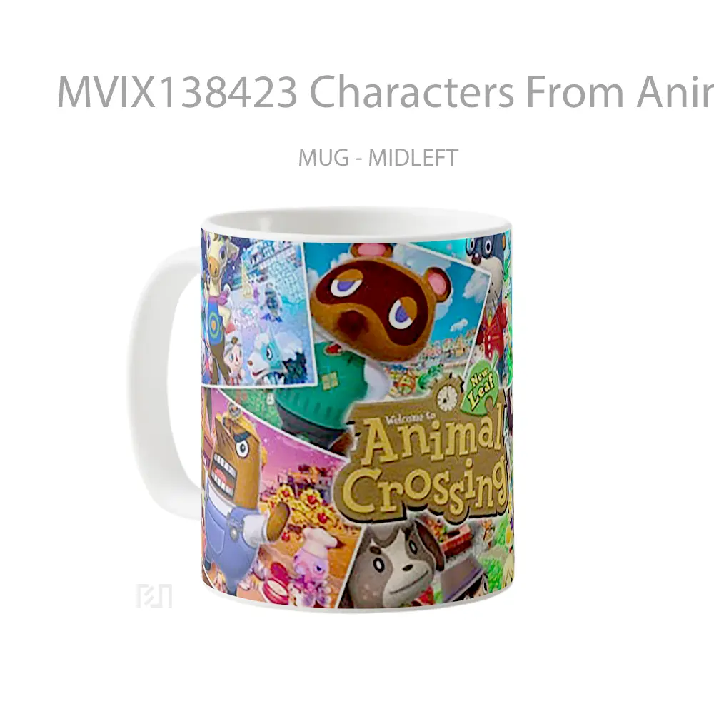 Mug Characters From Animal Crossing Gelas Hewan Lucu - All-side / Desain