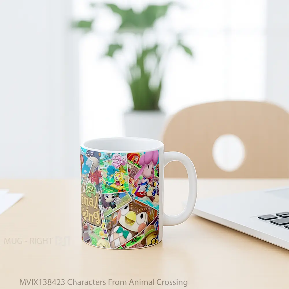 Mug Characters From Animal Crossing Gelas Hewan Lucu - All-side / Desain