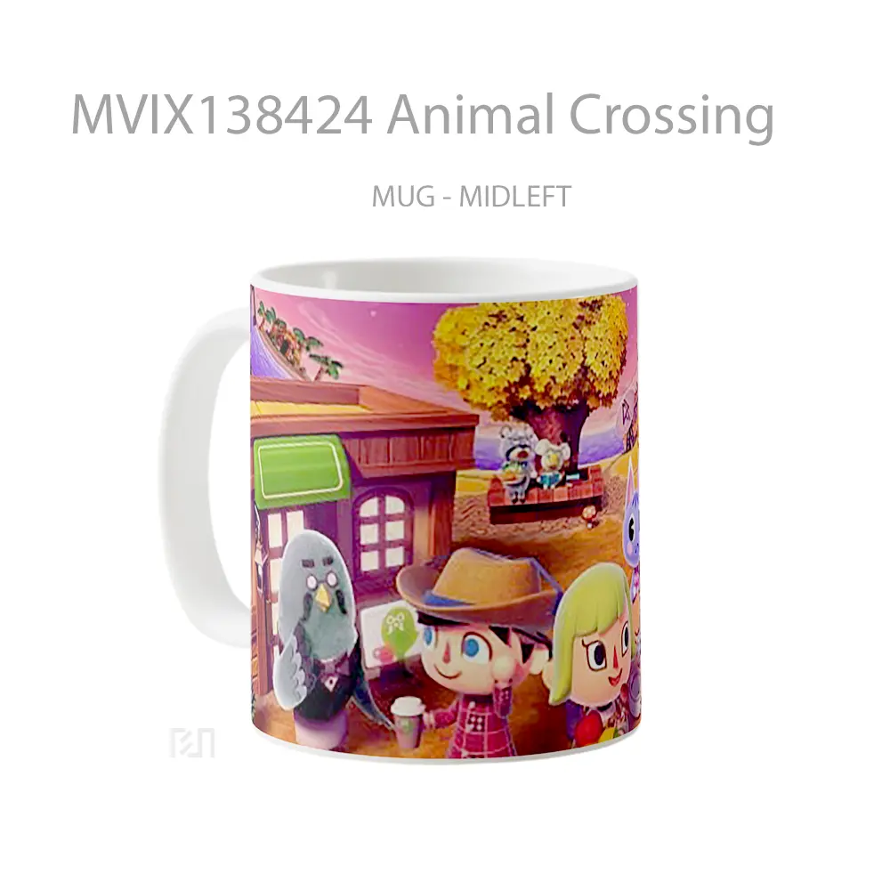 Mug Animal Crossing Gelas Hewan Lucu - All-side / Desain