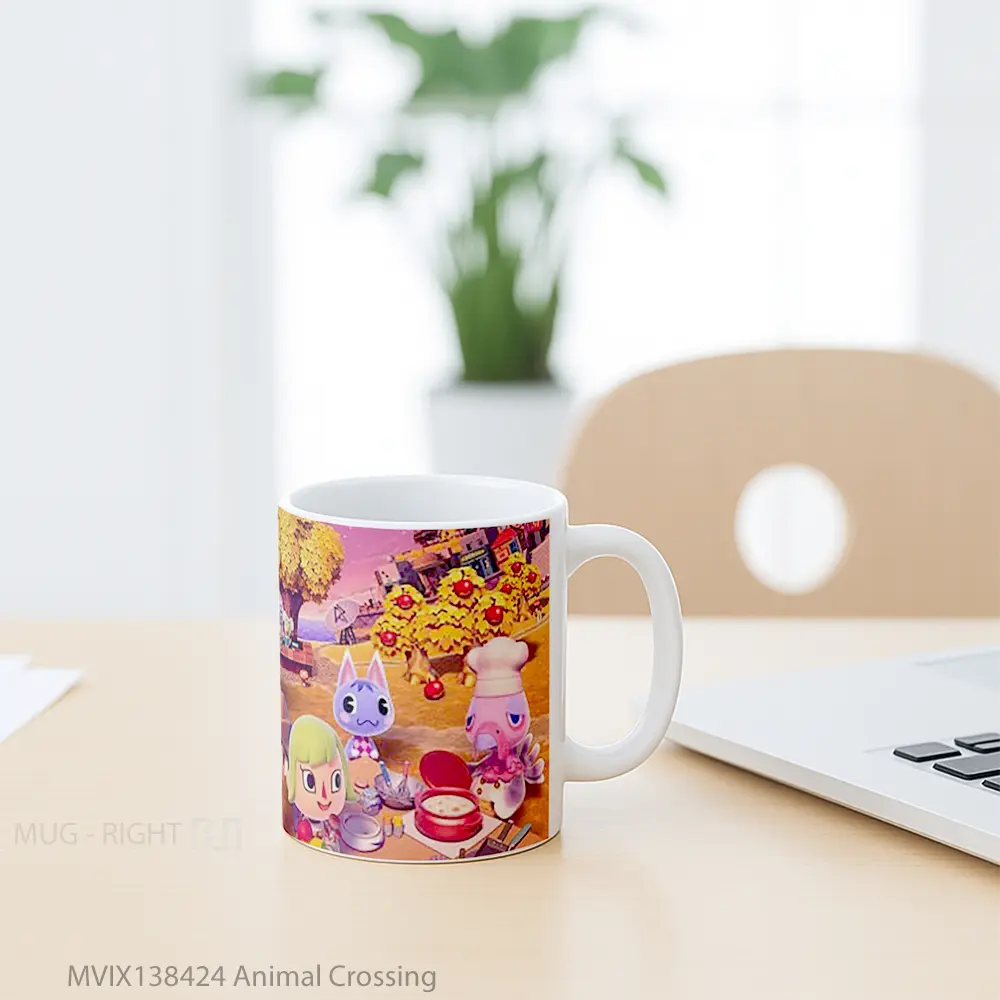 Mug Animal Crossing Gelas Hewan Lucu - All-side / Desain