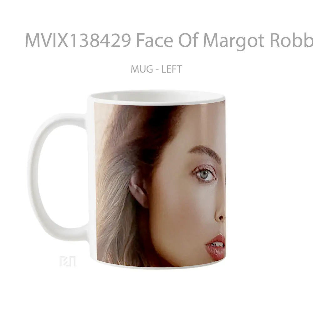 Mug Face Of Margot Robbie Gelas Keramik Unik - All-side / Desain