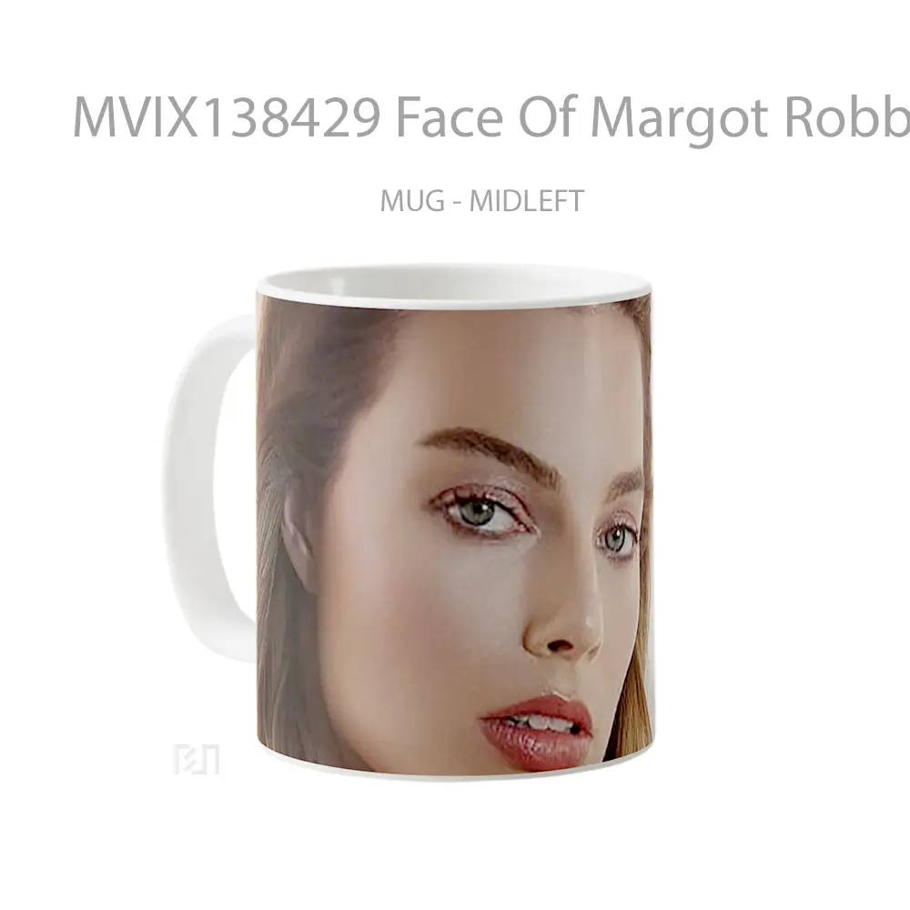 Mug Face Of Margot Robbie Gelas Keramik Unik - All-side / Desain
