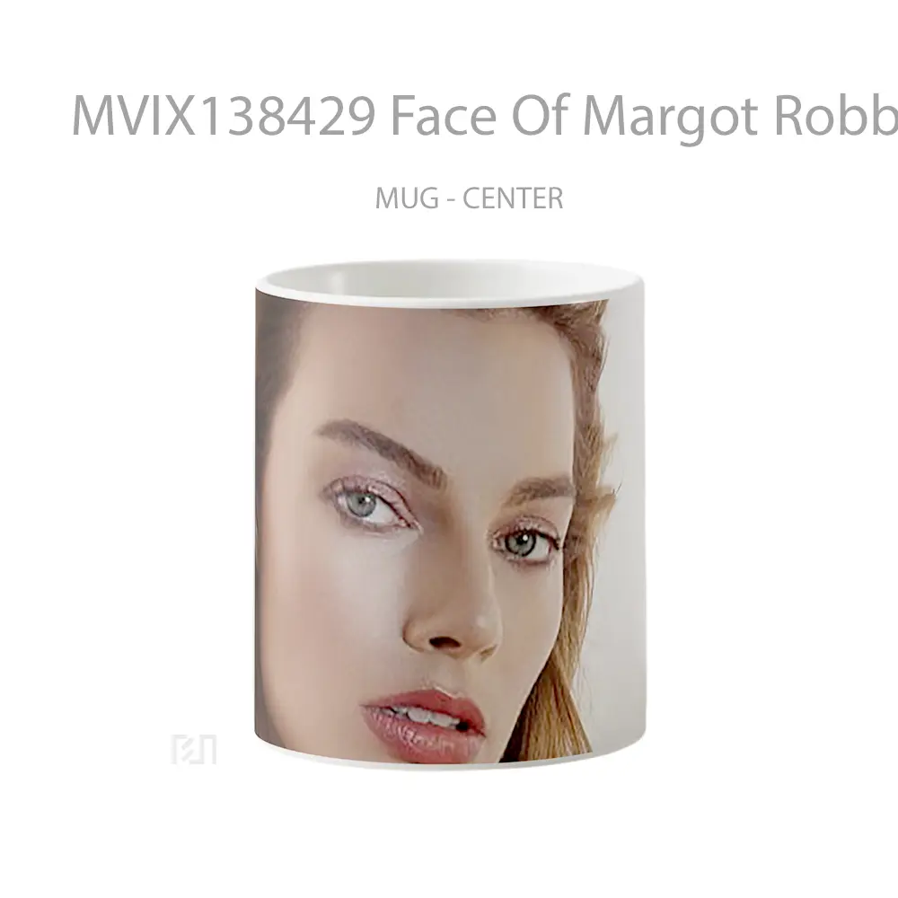 Mug Face Of Margot Robbie Gelas Keramik Unik