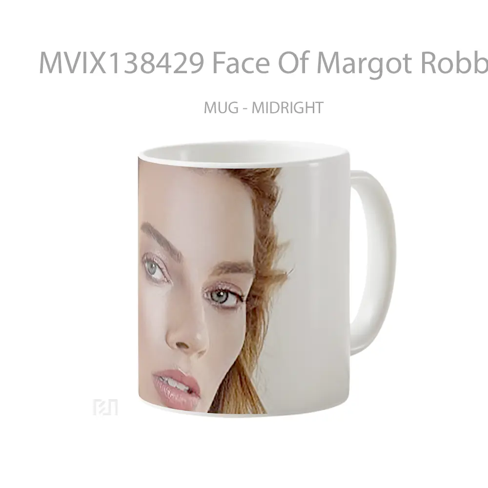 Mug Face Of Margot Robbie Gelas Keramik Unik - All-side / Desain