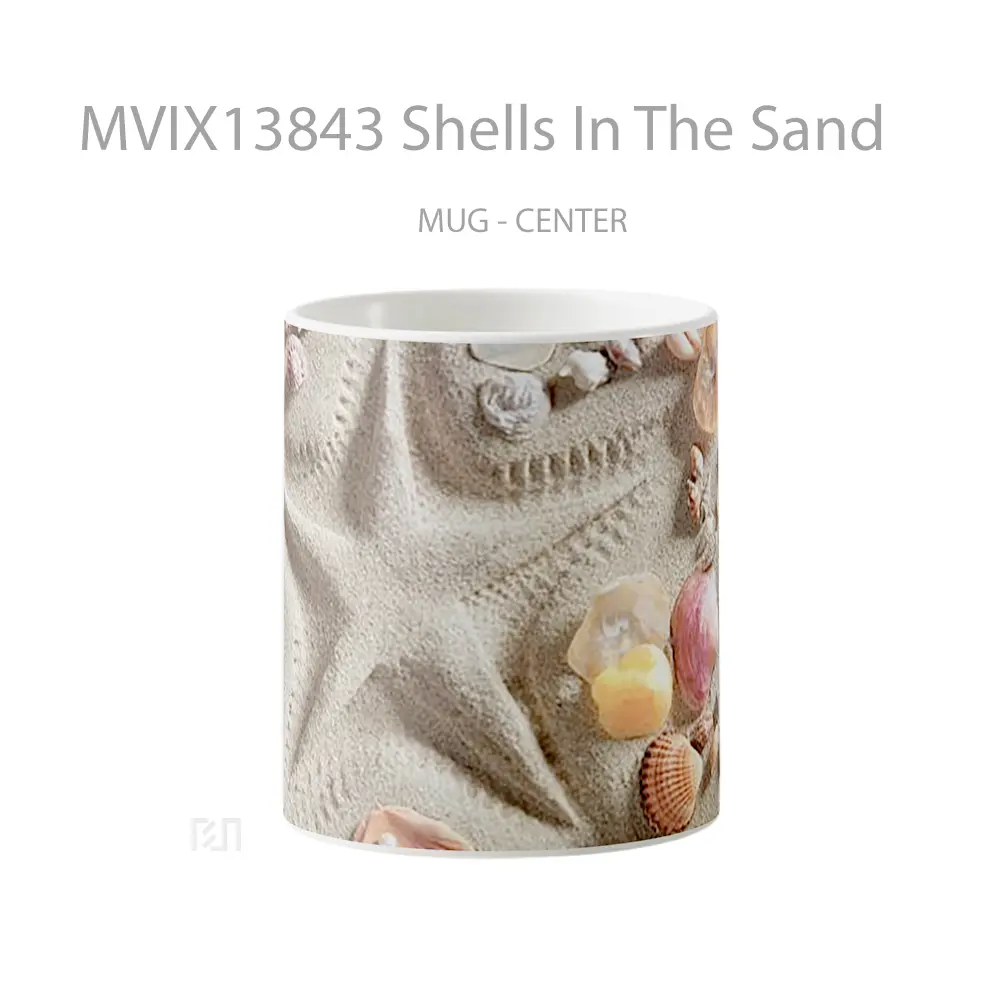 Mug Shells In The Sand Gelas Keramik Unik