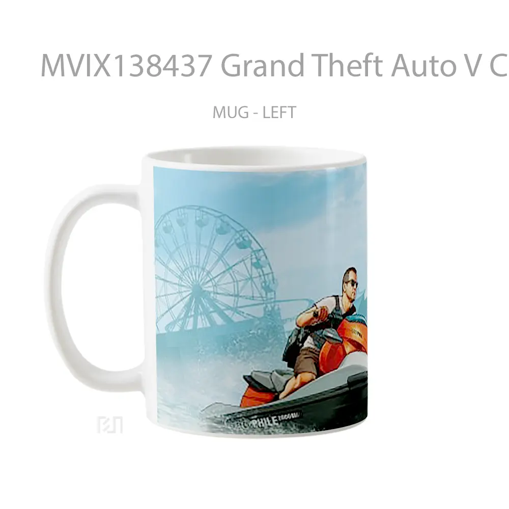 Mug Grand Theft Auto V Cash Carry Gelas Keramik Unik - All-side / Desain